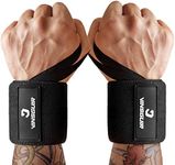 VINSGUIR Elastic Wrist Wraps for Weightlifting and Working Out, Breathable Lifting Wrist Wraps with Thumb Loop, 21'' Gym Wrist Brace for Wrist Support and Protection, Men and Women (Pair)