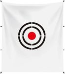Sharellon 5x6 Inch Golf Practice Target - Black & Red Bullseye Design | Heavy-Duty Nylon Training Aid for Golfers | Driving Range & Backyard Use