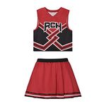 Materuis Bring It On Cheerleader Costume for Women RCH Top Skirt Girl Cheerleaders Uniform Girls United Cos Outfits (M)