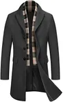 COOFANDY Men's Classic Long Trench 