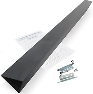 36" Slide In Range or Stove Rear Filler Trim Kit, Universal Fill Strip for Gap Between Slide-In Stove Range and Wall, W10113901A Compatible with Whirlpool and Most Brand, Durable Aluminum, Black