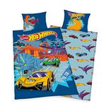 CnA Stores Hot Wheels Cars Single Duvet Cover – Dinosaur City Reversible Polycotton Bedding Set With Pillowcase For Boys