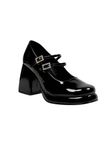 Theater Women Chunky Platform Block Heels | Closed Toe Mary Jane Comfortable Casual and Formal Shoes Black