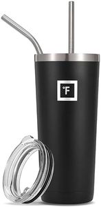 IRON °FLASK Classic Tumbler, Vacuum Insulated Stainless Steel, Hot & Cold, Modern Double Walled [Midnight Black] [24 Oz]