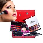 AFGSsm Make up set teenage girl, Makeup set girl teenager, Professional All-In-One make-up sets with cosmetic bag Include Eyeshadow Palette Lipstick Blush Foundation Concealer etc(8PCS)