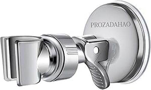 Adjustable Shower Head Holder, Bathroom Suction Cup Bracket for Handheld Shower, Removable Wall Mount (Silver-2)