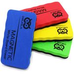 Magnetic Whiteboard Eraser, Dry Eraser Board Erasers, Dry Erasers for White Board, Whiteboard Erasers for Classroom, 4 Pack, Perfect for Home, College and Office Use