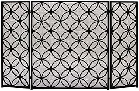 Deco 79 50377 Striking Metal Fire Screen, 48" W x 30" H