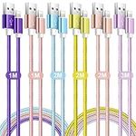 MAIMEITE iPhone Charger Lightning Cable 6Pack [1M/2M/3M] Apple MFi Certified Cable Braided Long Charger USB Fast Charging Lead for iPhone 14 13 12 11 Pro Max Xr X 8 7 6 Plus iPad and More