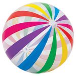 Jumbo Beach Ball Rainbow Color Ball 42 inch Inflatable Glossy Colorful Transparent Giant Beach Ball Pool Toys for Kids Beach Toys Summer Birthday Party Favors Great for Beach Pool Party Event