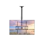 EZISE Outdoor Ceiling TV Mount, 360° Full Motion and Universal Compatibility Fits Large Display MAX 65'', Commercial Grade Heavy-Duty Frame Holds 88lbs, MAX VESA 400x400 mm (Black)