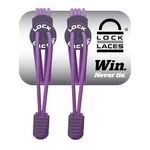 Lock Laces (Elastic No Tie Shoelaces) (Purple, 48-Inch)