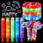 Pelo Colorful Pop Tubes Pipe for Kids and Adults Set of 6 Stress Relief Toys Playing Fun, Birthday Return Gift Item Pack of 1