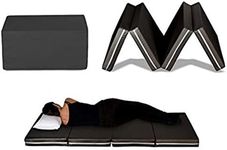 EVERGREENWEB - Single Mattress 80x190 10 cm high Multifunctional, convertible into a comfortable Futon Pouf Space-saving Folding Bed 4 parts REMOVABLE Suitable for Shiatsu Massage, Galaxy Model, Black