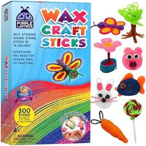 PURPLE LADYBUG Bendable Wax Craft Sticks for Kids: 15 Colors, 2 Lengths - 6&12 Inches, 150 of Each - Road Trip Activities for Kids, Restaurant Air Plane Car Travel Toys for Toddlers Christmas Gift