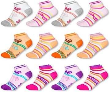 MC.TAM Calzini Calze Colorate da Ragazze 12 Paia 90% Cotone, 27-30, 12 Paia Calze Sneaker Ragazze