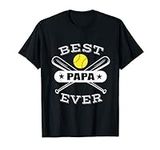 Mens Best Papa Ever Gift for Softba