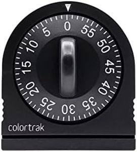 60 Minute Wind Up Timer, Visual Mechanical Timer, from 0 to 60 Minutes, for Kitchen, Hair Color Processing, Tanning Time, Kids' Home and Classroom Activities or Timeouts, Black