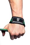 Urban Lifters Authentic Weight Lifting Straps, With 5mm Padded Wrist Support, Double Stitched + Extended Length 21.5 inches, includes FREE Carry Case (Black/Green)