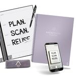 Rocketbook Fusion Smart Reusable Notebook - Calendar, To-Do Lists, and Note Template Pages with 1 Pilot Frixion Pen & 1 Microfiber Cloth Included - Lightspeed Lilac, Letter Size (8.5" x 11")