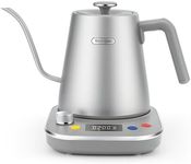 Hazel Quinn Gooseneck Electric Kettle 0.8L/27oz Goose Neck Kettle for Coffee Brew and Tea Precise Pour, ±1° Temperature Control, Stainless Steel, 1200 Watts Fast Boiling, 2-Hour Thermal Insulation