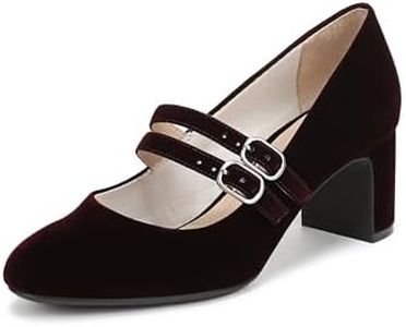 LifeStride Women's True Pump Chocolate Plum Velvet 8.5 W