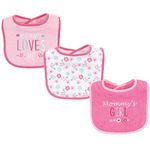 Luvable Friends Unisex Baby Cotton Drooler Bibs with Fiber Filling, Girl Mommy, One Size