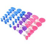 Car Body Dent Removal Pulling Tabs, 36pcs Glue Pulling Tabs, Paintless Dent Repair Tools Different Size Puller Glue Tabs Pdr Puller Tabs Dent Suction Cup