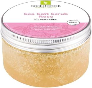 COSMÉTIQUE 100% NATUREL - Greendoor - Gommage CORPS à l'huile d'amande, au sel marin et à la rose - garanti sans conservateurs - pot de 280 grammes