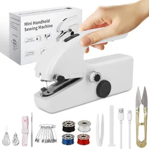 Handheld Sewing Machine Cordless – Portable Stitching Machine for Quick Repairs, Mini Handheld Sewer, Pocket Sewing Machine Gift (White)