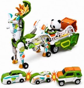 3-in-1 Magnetic Crash Transforming Car Toy, Auto Move & Music Kids 6+