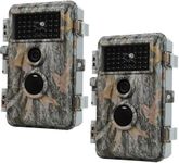 Folgtek 2 Pack 24MP 1296P Trail Camera Wildlife Cam with Night Vision Motion Activated, IP66 Waterproof Password Protected Short Trigger Time, 2.4" LED Screen for Outdoor Hunting