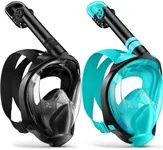Zenoplige Full Face Snorkel Mask Adults,Dry-Top Snorkeling Gear with Camera Mount,Foldable 180-Degree Panoramic Scuba Mask for Snorkeling Diving Swimming Travel,Snorkel Mask Anti-Fog & Anti-Leak