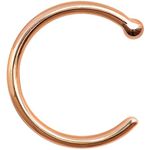 BodyCandy Solid 14k Rose Gold Nose Hoop 18 Gauge 5/16"