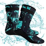 Tebinzi Neoprene Socks | 3mm Neoprene Diving Socks Thermal Anti-Slip Scuba Socks Water Booties - Gym Yoga Fitness Surfing Diving Snorkeling Seaside Bathing Shoes