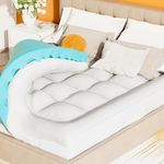 Mattress Topper California King Size, 3 Inch Dual Layer Mattress Topper, 1 Inch Pillow Topper and 2 Inch Egg Crated Cooling Gel Memory Foam Mattress Topper for Back Pain