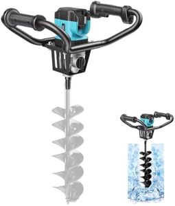 ZUYIYI Cordless Post Hole Digger for 18V Battery (NOT Included), Electric Earth Auger Posthole Digger, Brushless Power Drill Auger for Fence, Farmland, Garden, Plant, Ice