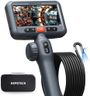 DEPSTECH Dual Lens Articulating Borescope 10ft, 4.5" IPS Screen, 1080P HD Inspection Camera with Two-Way Articulated Probe, Industrial Endoscope Camera with Light for Automotive Wall Engine