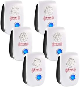 Ultrasonic Pest Repeller, 6 Pack Electronic Plug In Mice Repellent and Rat Repellent, Ultrasonic Insect Repellent Indoor Pest Control for Insect, Mosquitos, Flies, Roaches, Rats, Spiders, Flea