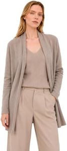 State Cashmere Long Sweater Cardigan Women 100% Pure Cashmere Cardigan with Pockets Cashmere Cardigans for Women (Undyed Natural, Large)
