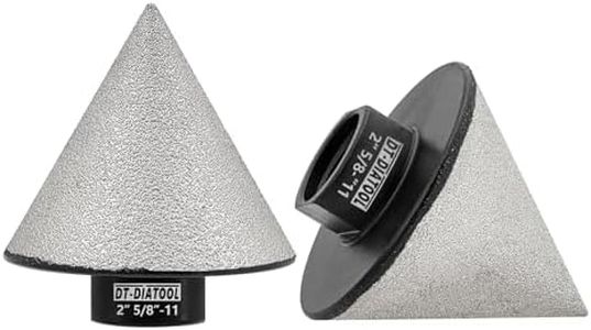 DT-DIATOOL Diamond Beveling Chamfer Bits for Granite Marble Tiles Existing Holes Enlarging Polishing Shaping Size of 0 to 2 Inch Pack of 2
