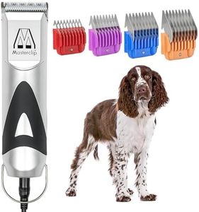 MASTERCLIP Dog Clipper for All Spaniels. Professional Mains Powered Dog Clipping Set for Springer, Cocker, Field, Working & American Spaniel. Great for Silky, Feathered, Long, Wavy or Flat Coats