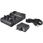 Pyle Bluetooth 3-Channel Audio Mixer, USB Audio Interface, 18V Phantom Power Supply For condenser Mic - Record To Computer (PAD30MXUBT)