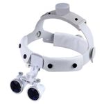 Hot Dental Headband Surgical Medical Binocular Loupes 3.5X420mm Dental Lab Equipment DY-108 White.