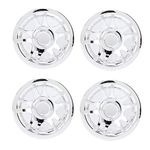 Golf Cart Hub Caps, 8 Inch Golf Cart Wheel Covers Hub Caps Rim Protector Chrome Plated for EZGO Golf Cart for Club Car Golf Cart Accessories