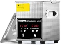 CREWORKS Ultrasonic Cleaner with Digital Timer & Heater, Portable 2L Ultrasound Cleaner, 304 Stainless Steel Professional Ultrasonic Cleaner Machine for Jewellery Dentures Carburetors Coins