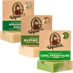 Dr. Squatch All Natural Bar Soap for Men, 3 Bar Variety Pack, Cool Fresh Aloe, Spearmint Basil and Alpine Sage