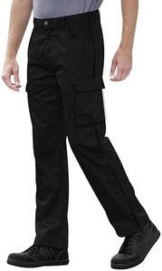 Australian Bikers Gear Cargo Motorcycle Pants, Black, 34R UK (44R EU)