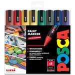 Posca - PC-5M - Paint Marker Art Pens - 1.8-2.5mm - Alternative Tones Set of 8 in Gift Box