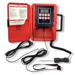 Cooper-Atkins SH66A-E Multi-Temperature 3 Zone Thermistor Instrument with 1075 General Purpose Probe, 2010 Air Probe and 4011 Pipe Strap Probe, -40°F to 300°F Temperature Range